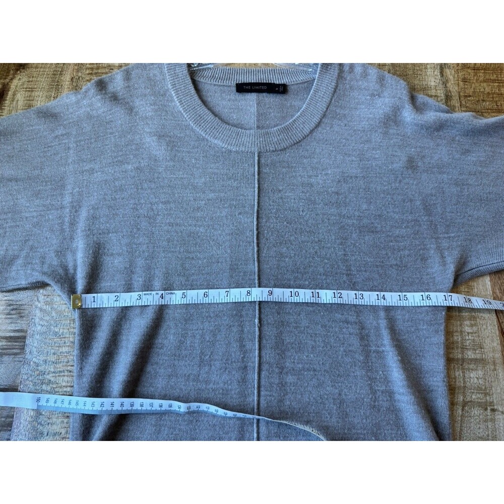 The Limited Women's Brown Knit Short Sleeve Pullover Round Neck Dressy Sweater M - Picture 8 of 10